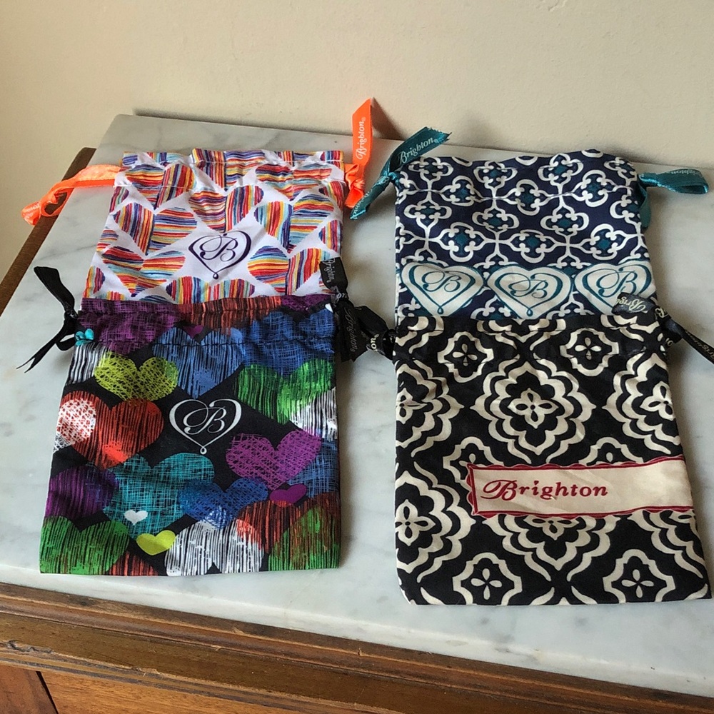 BRIGHTON jewelry bags. Lot of 4.